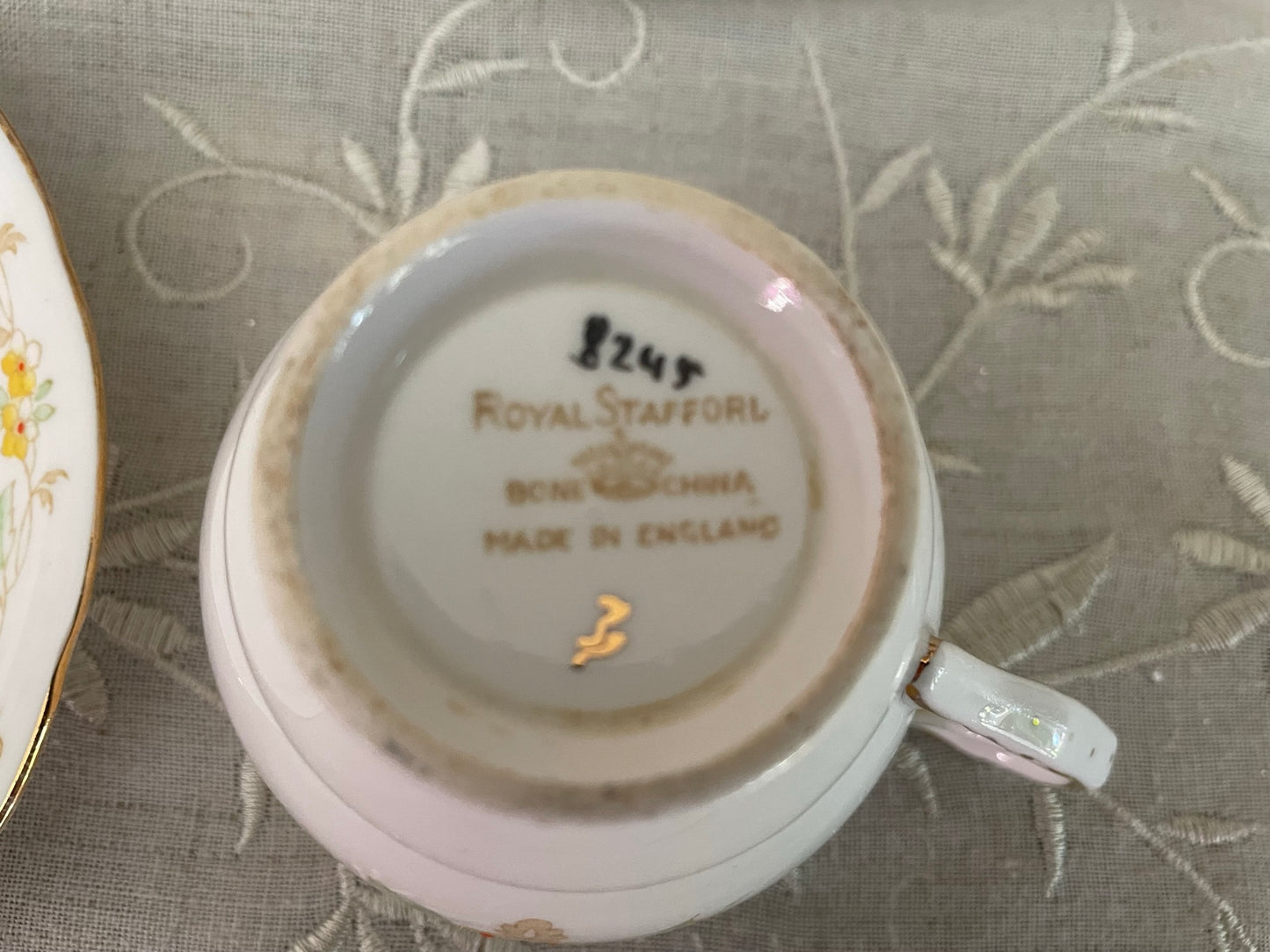 Vintage Royal Stafford Hand-Painted Tea Cup & Saucer Set