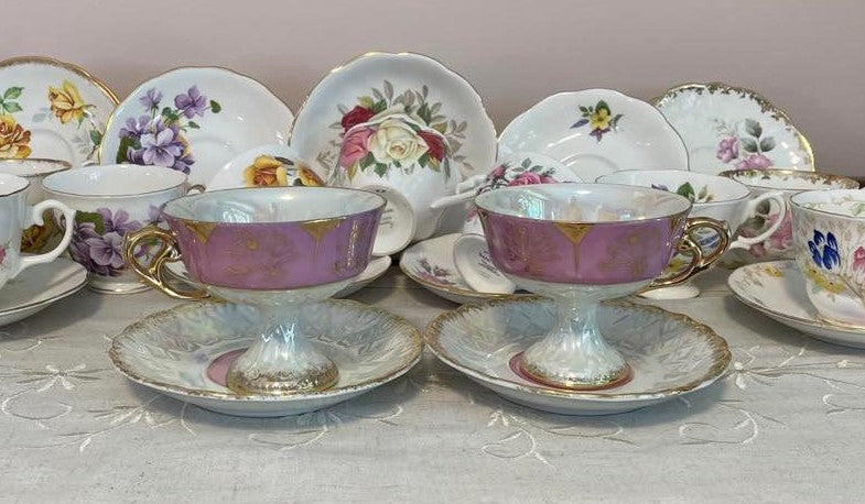 A Pair, Vintage Tea Cup & Saucer Set Made in Japan